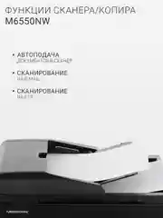 МФУ Pantum M6550NW, принтер, сканер, копир, Wi-Fi, LAN