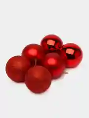 Красный елочные игрушки, набор шаров, новогодние украшения 4/6 см, 24 шт