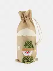 Белый новогодний чехол для бутылок