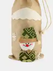 Белый новогодний чехол для бутылок