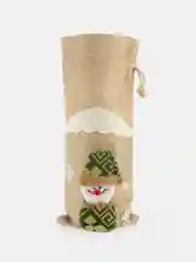 Белый новогодний чехол для бутылок