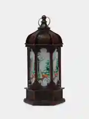 Бордовый новогодний LED светильник фонарик на елку, игрушка на елку с светильником
