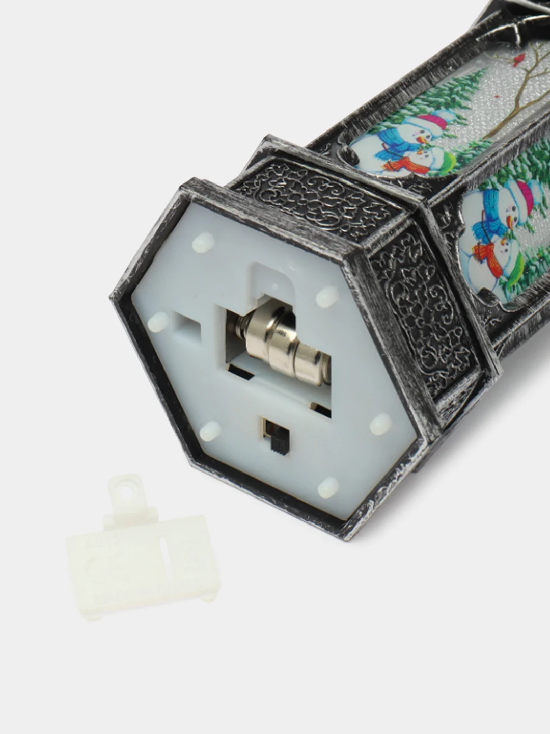 Коричневый новогодний LED светильник фонарик на елку, игрушка на елку с светильником