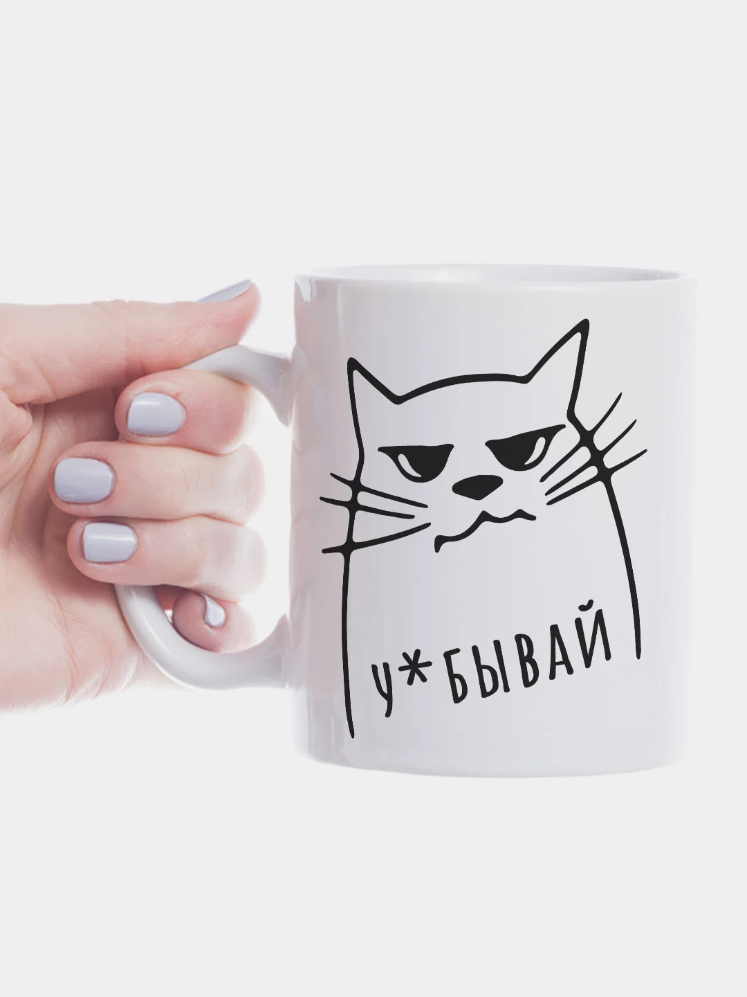 Белый кружка с приколом Дохлебывай