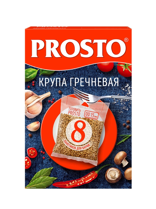 Греча PROSTO в варочных пакетиках, 500г