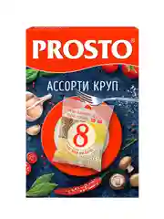 Крупы Ассорти PROSTO (греча, пшено, пшеничка, перловка), в варочных пакетиках, 500г