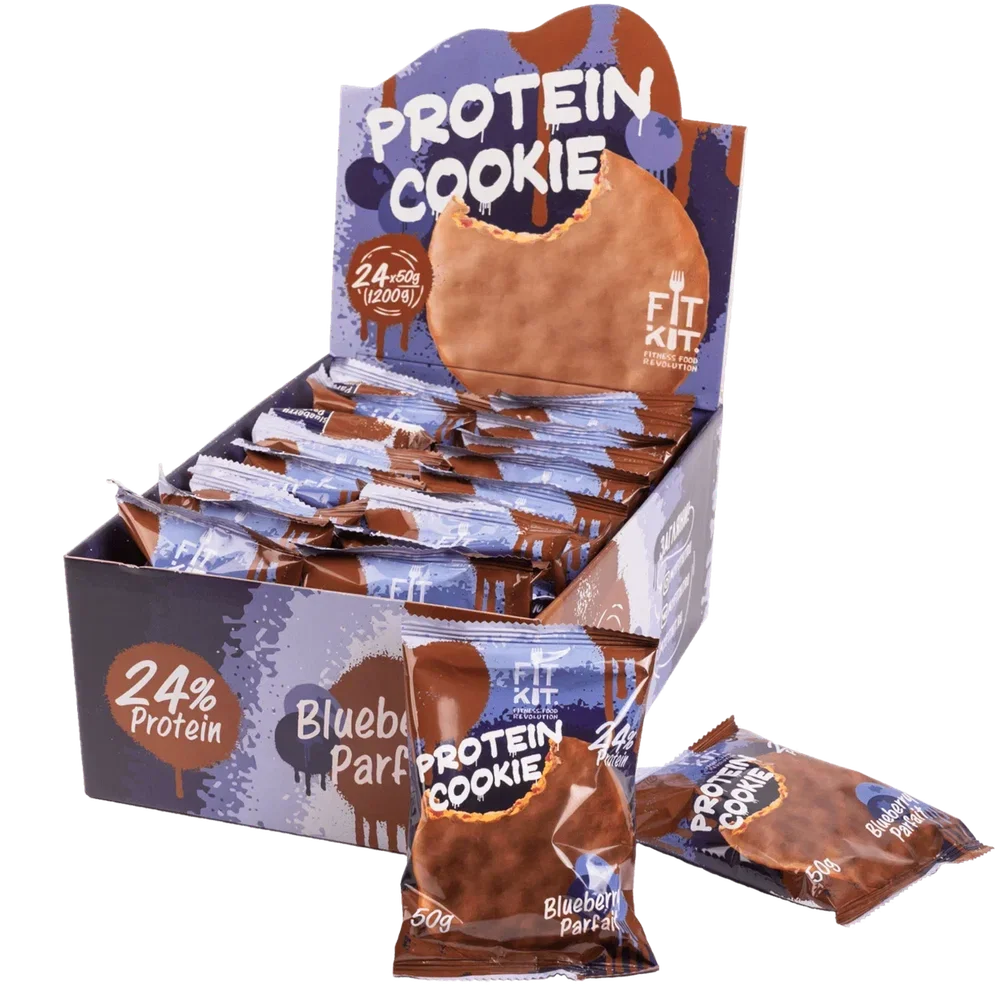 FIT KIT Десерт гл."КУКИ"со вк.Чернич.парфе 50г(Protein Chocolate Cookie Blueberry Parfait)