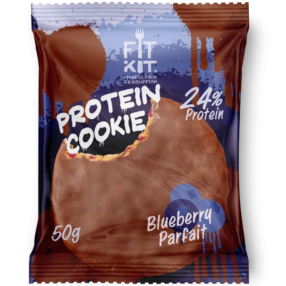 FIT KIT Десерт гл."КУКИ"со вк.Чернич.парфе 50г(Protein Chocolate Cookie Blueberry Parfait)