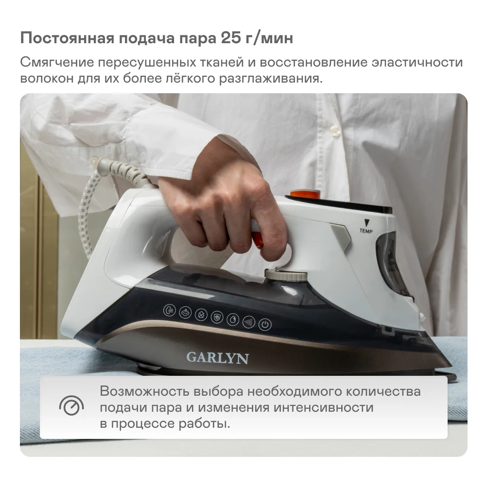 Утюг GARLYN GT-220 со встроенным парогенератором