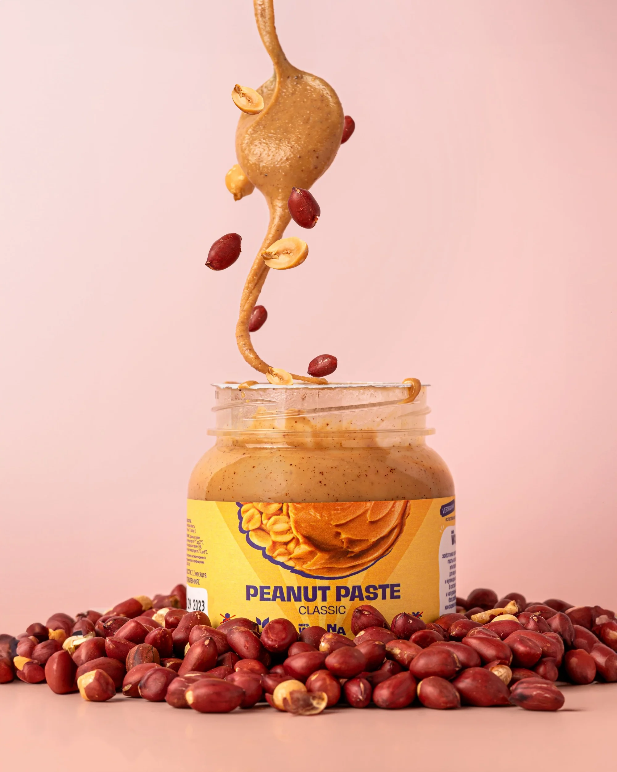 MRS.WONNA Паста арахисовая классическая 250г (Peanut paste classic)