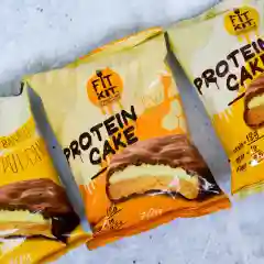 FIT KIT Десерт глазированный "КЕЙК" со вкусом Медовый крем 70г (Protein Cake Honey cream)