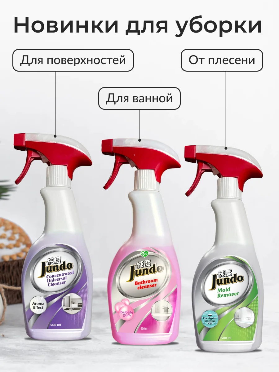 Гель для уборки за домашними животными Jundo Pets cleanser с дозатором, 1 л
