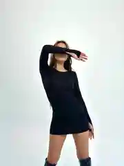 Черный платье женское, вечернее, мини