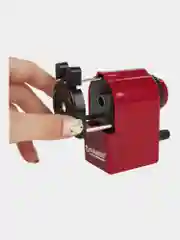 Точилка механическая BRAUBERG "JET"металлический механизм, черный/бордовый, 222517