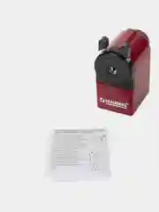 Точилка механическая BRAUBERG "JET"металлический механизм, черный/бордовый, 222517