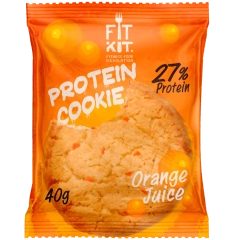 FIT KIT Десерт "КУКИ" со вкусом Апельсиновый сок 40г (Protein Cookie Orange Juice)