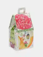 Алый коробка новогодняя, складная