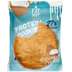 FIT KIT Десерт "КУКИ" со вкусом Кокосовый крем 40г (Protein Cookie Coconut cream)