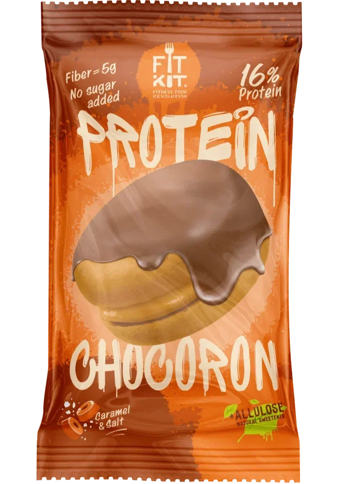 FIT KIT Десерт глаз."ЧОКОРОН" со вк.Соленая карамель 30г (Protein Chocoron Caramel & salt)