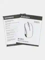 Мышь, мышка проводная компьютерная для компьютера Sonnen М-201, Usb, оптическая, 512631