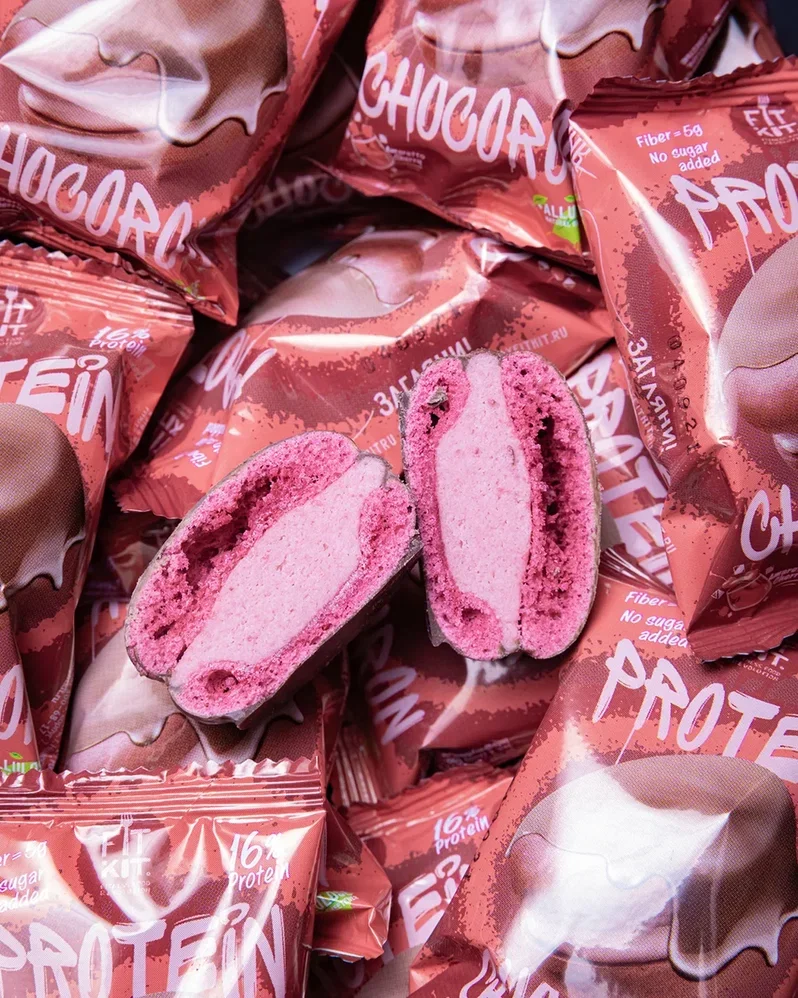 FIT KIT Десерт глаз."ЧОКОРОН" со вкус.Ягодный дайкири 30г (Protein Chocoron Berry daquiri)