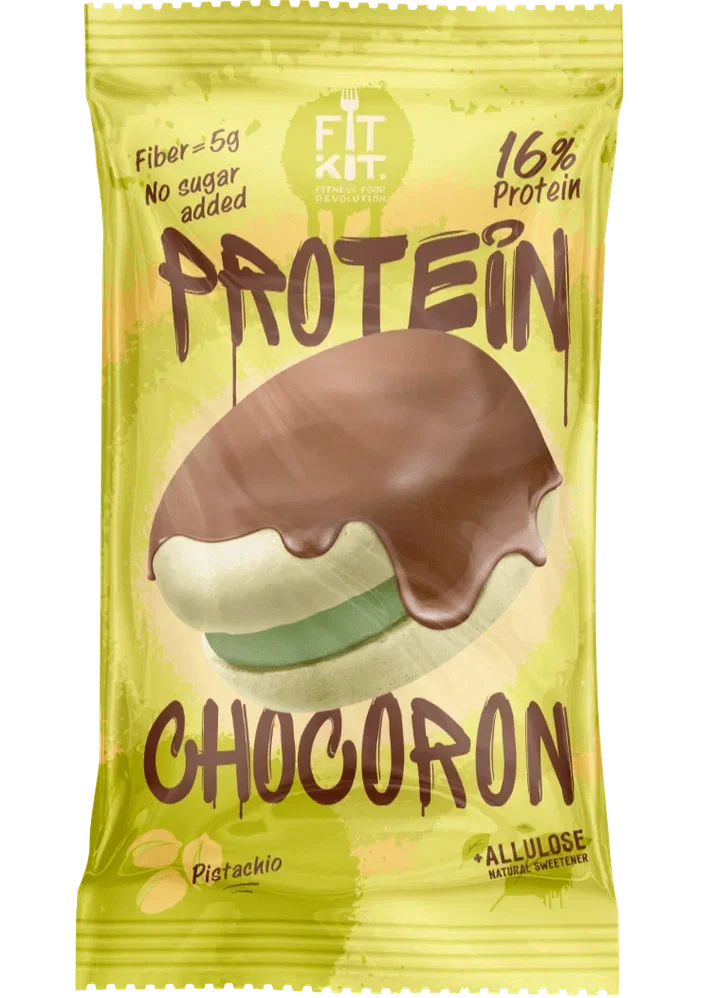 FIT KIT Десерт глазированный "ЧОКОРОН" со вкусом Фисташка 30г (Protein Chocoron Pistachio)