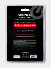 Кабель HDMI AM-AM, 3м, SONNEN, медь, для передачи аудио-видео,  экранированный, 513131