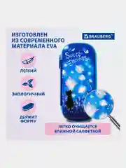 Пенал школьный для ручек, карандашей Brauberg, 1 отделение, Sweet dreams, 270704