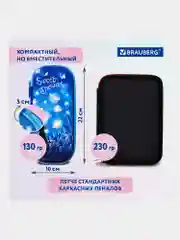 Пенал школьный для ручек, карандашей Brauberg, 1 отделение, Sweet dreams, 270704