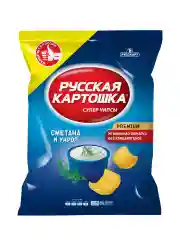 Чипсы Русская картошка 50г со вкусом Сметаны и укропа