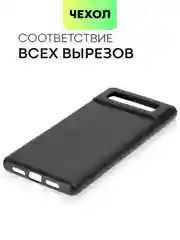 Черный чехол для Google Pixel 6 силиконовый BROSCORP матовый тонкий с бортиком - защитой камер