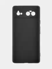 Черный чехол для Google Pixel 6 силиконовый BROSCORP матовый тонкий с бортиком - защитой камер