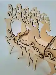 Новогодние олени с санями 30*17*40 см. Новогодний сувенир