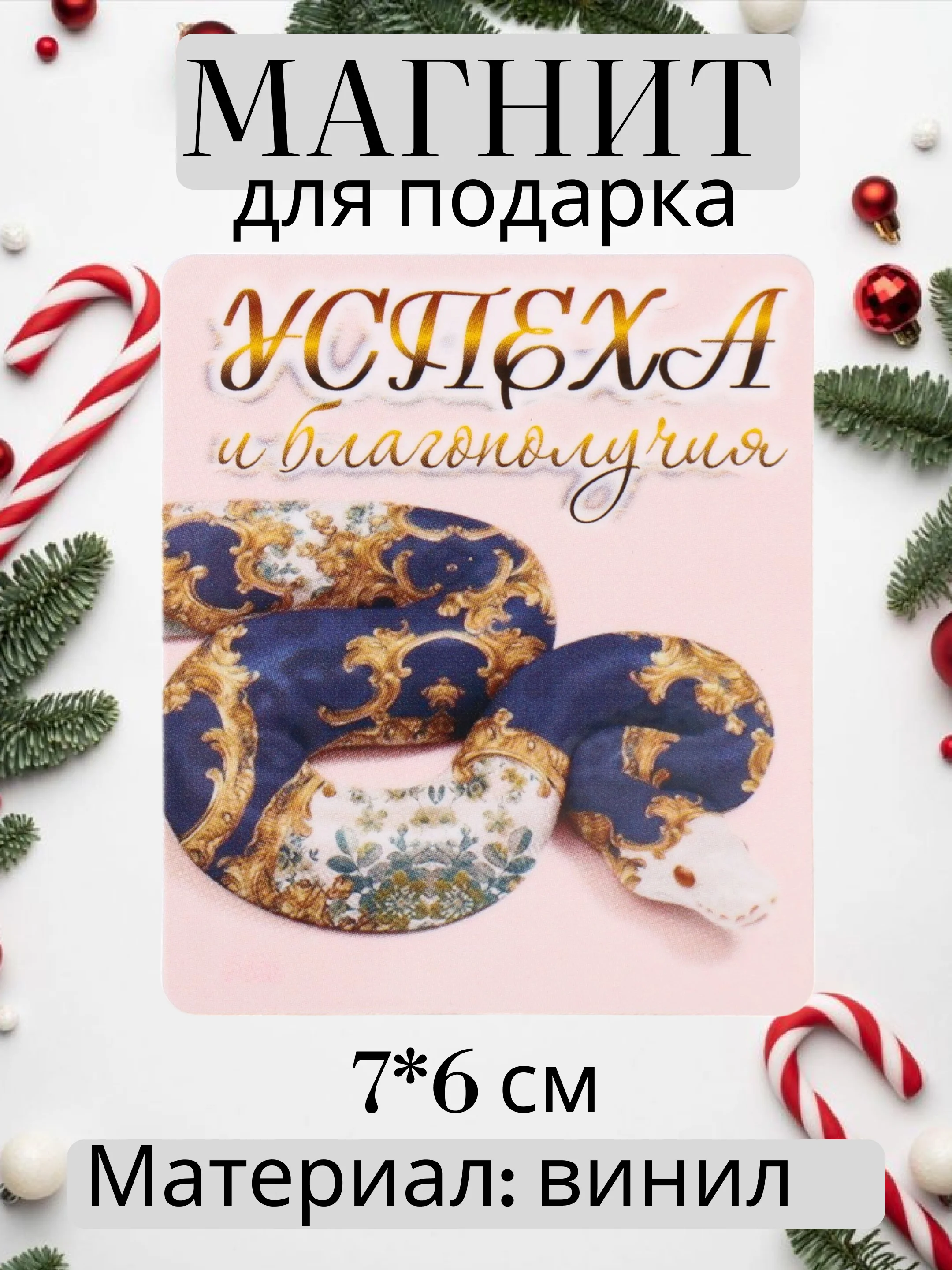 Коралловый меланж магнит на холодильник Новый год 2025, сувенир, подарок