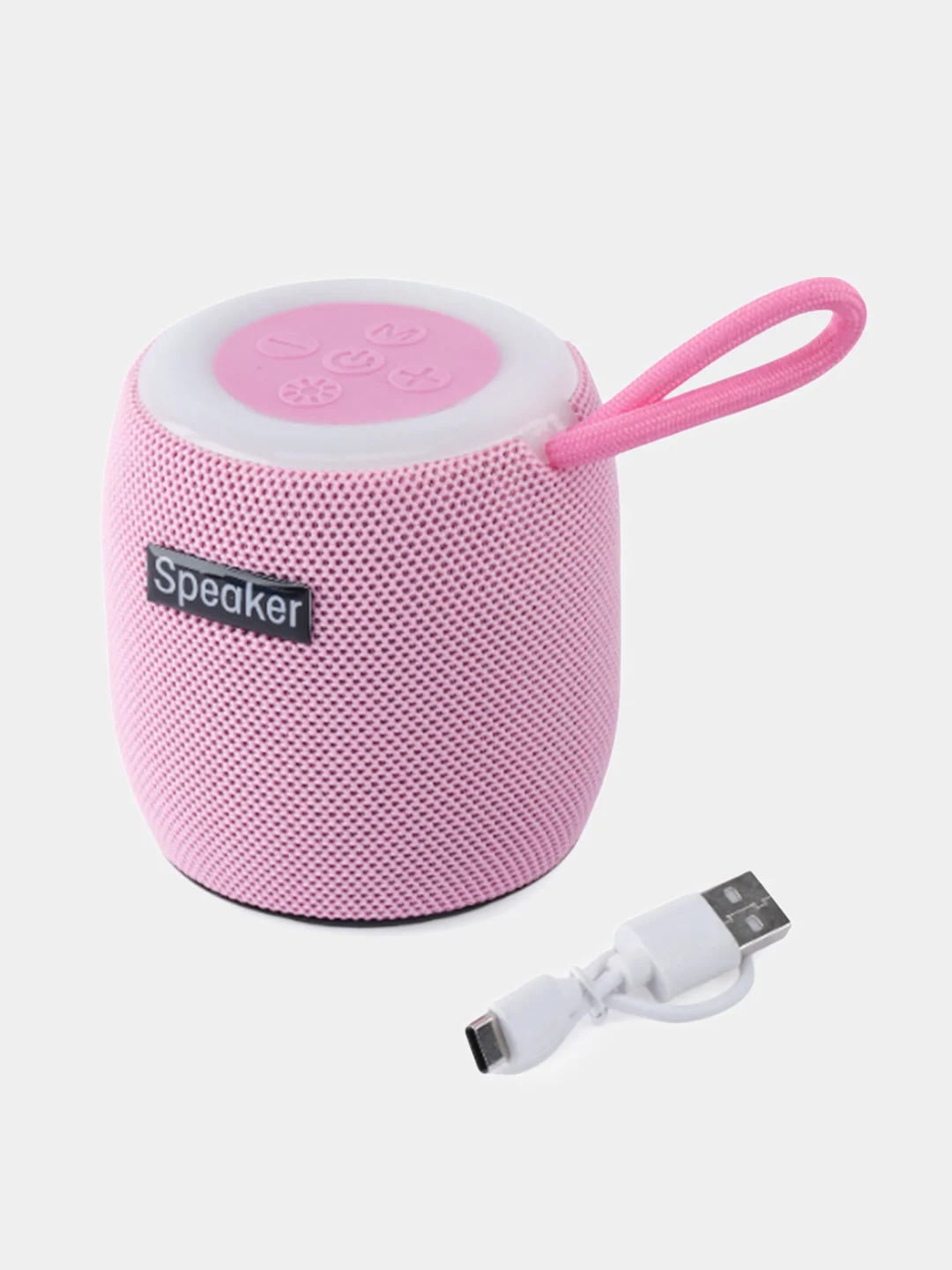 Розовый колонка блютуз SH 309, портативная, с RGB подсветкой