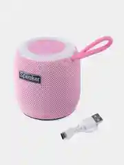 Розовый колонка блютуз SH 309, портативная, с RGB подсветкой