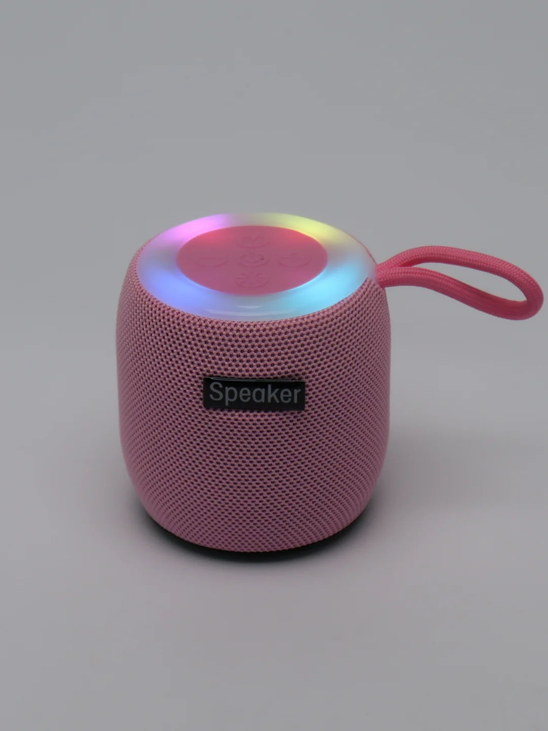Розовый колонка блютуз SH 309, портативная, с RGB подсветкой