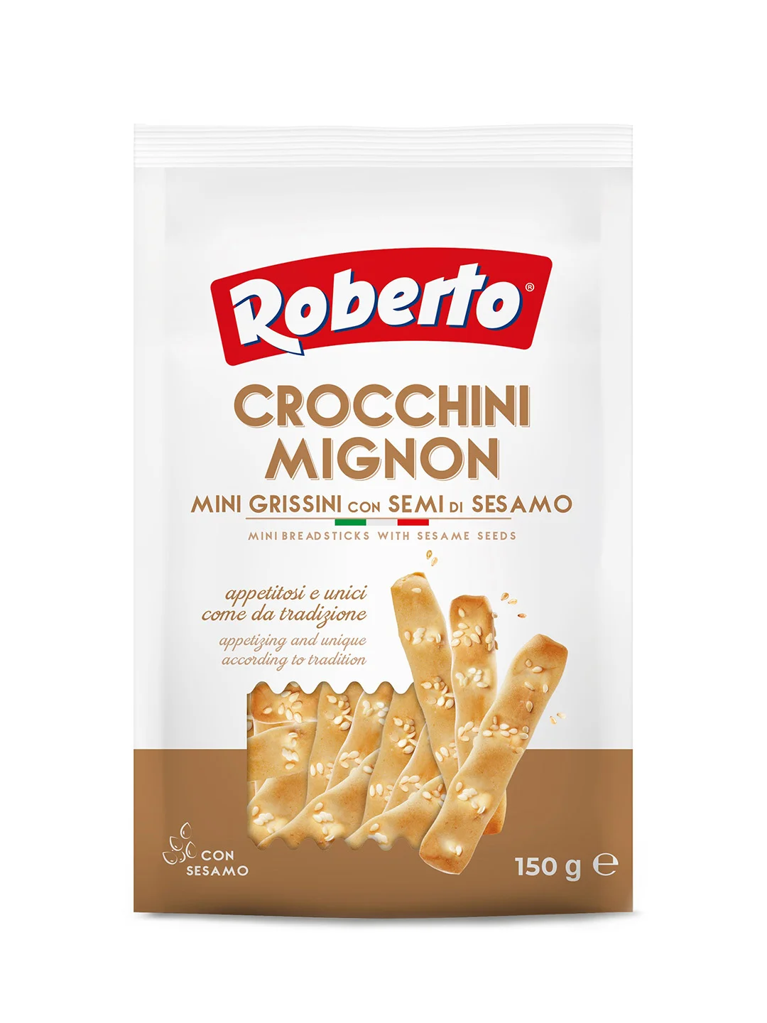 Палочки Хлебные Гриссини Кроккини миньон со вкусом пиццы "Roberto"