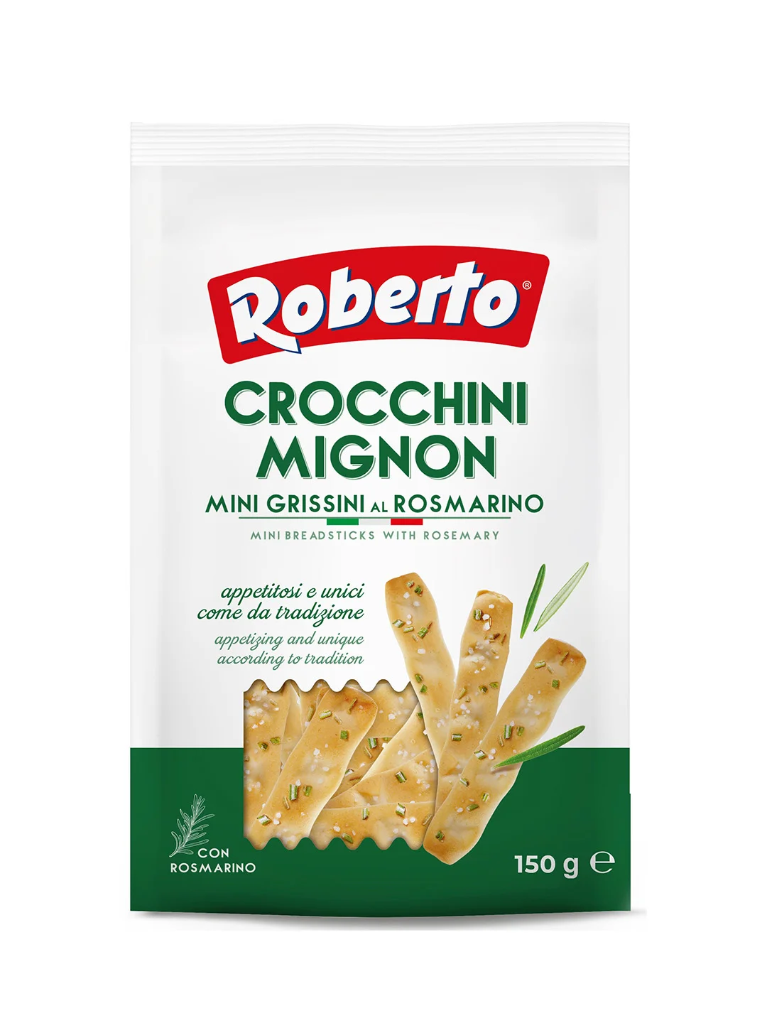 Палочки Хлебные Гриссини Кроккини миньон со вкусом пиццы "Roberto"