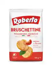 Хрустящие хлебцы Брускеттине со вкусом томатов и базилика "Roberto" (0,100 кг) кор. 10 шт.