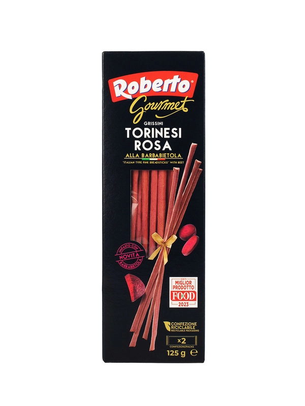 Палочки Хлебные Гриссини Торинези "Roberto" со свеклой (0,125 кг) кор. 15 шт.