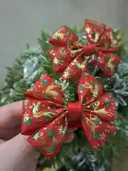 Новогодние бантики на резинках для детских волос, 2шт