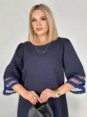 Темно-синий платье женское вечернее, большие размеры