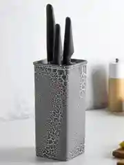 Подставка для ножей с полипропиленовыми разделителями "Гранит", 10 x 10 x 22 см