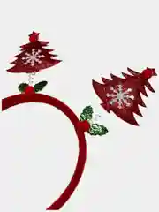 Красный новогодний ободок