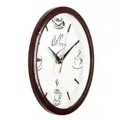 Часы настенные "Coffee", коричневый, круглые 22 см