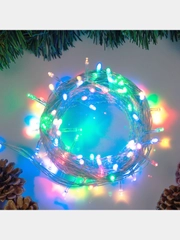 Гирлянда комнатная Нить светлая, LED, контроллер 8 режимов