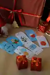 Голубой новогодние бирки/ открытки для подарков