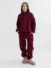 Бордовый костюм спортивный, женский, теплый, флисовый
