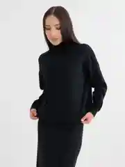 Черный костюм женский с юбкой